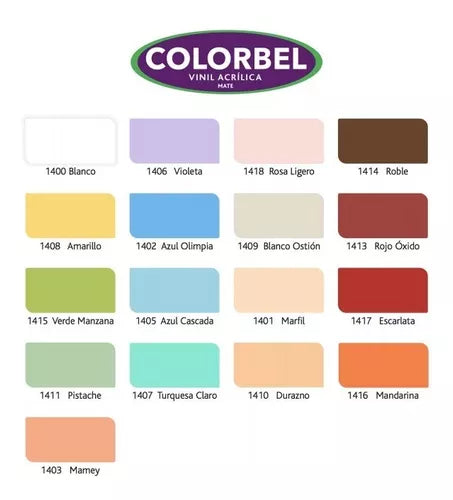 Pintura Galón 4 Litros Varios Colores Colorbel