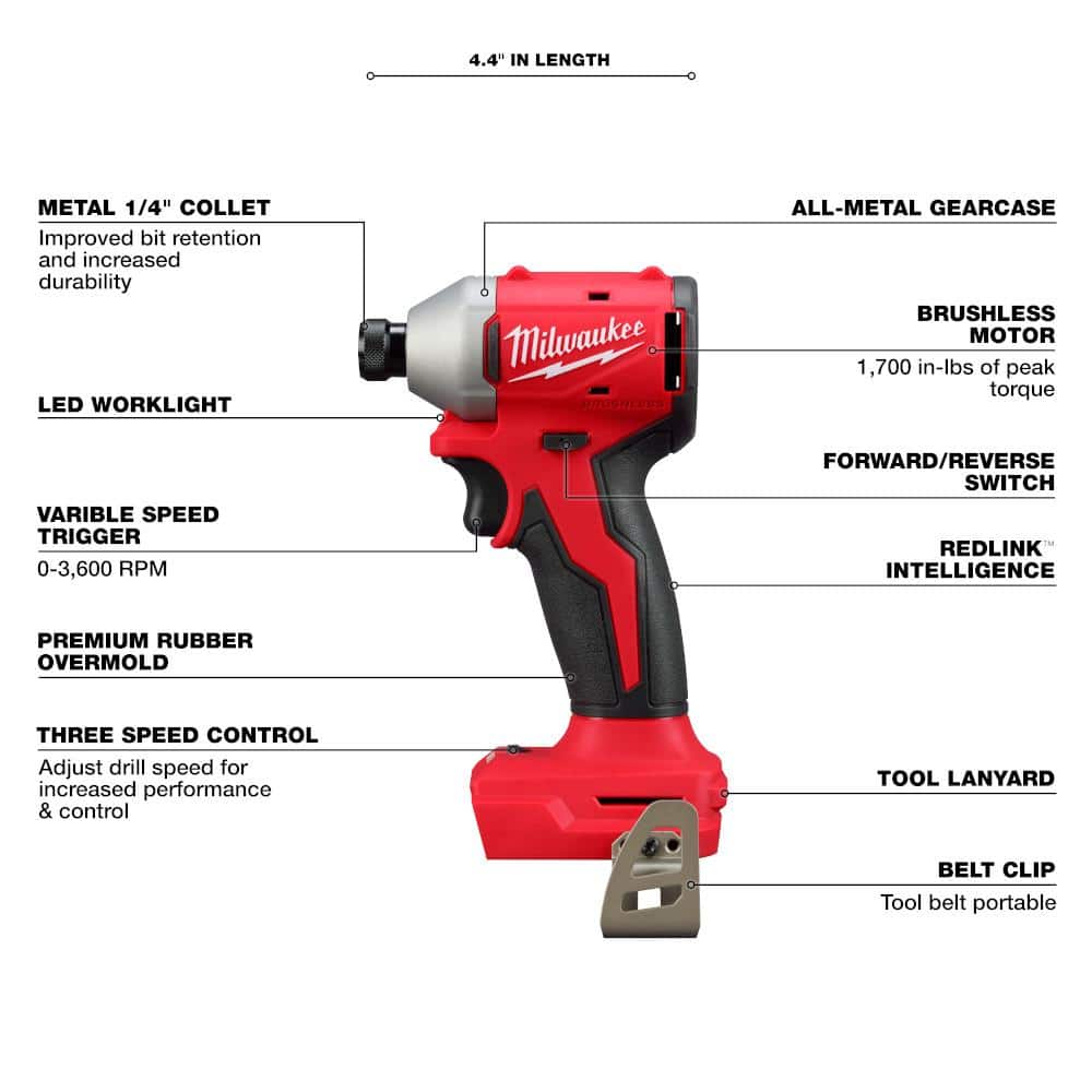 Combo Kit Milwaukee 4Pack Inalámbrico M18 18-Volt Lithium-Ion